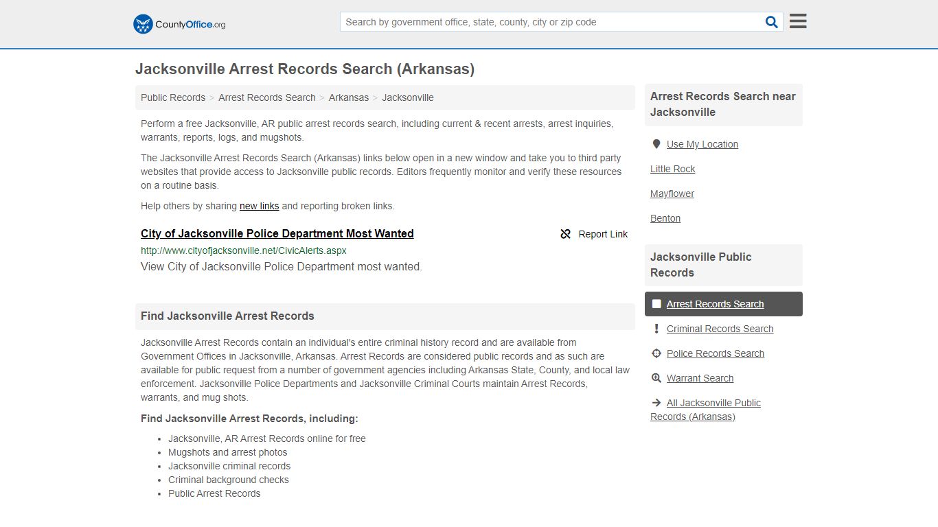 Arrest Records Search - Jacksonville, AR (Arrests & Mugshots)