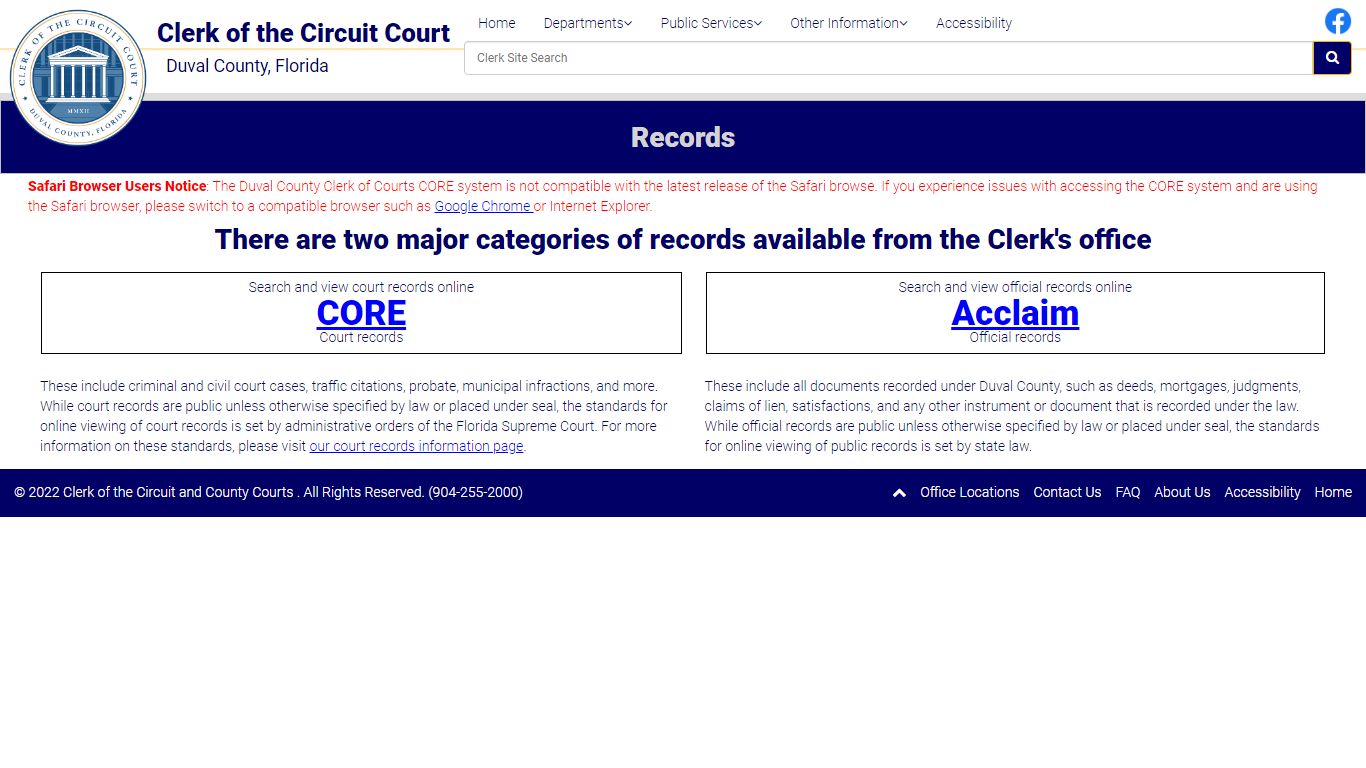 Records - Duval County Clerk of Courts